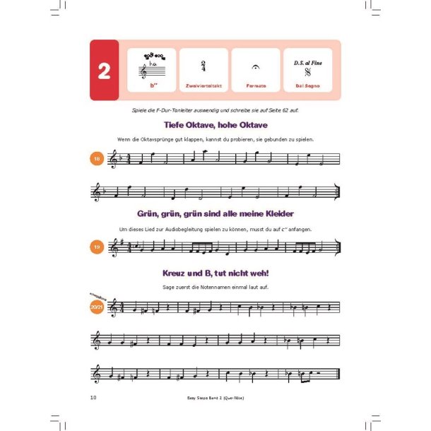 Easy Steps [D] Band 2 : Schritt f&uuml;r Schritt Querfl&ouml;te spielen lernen